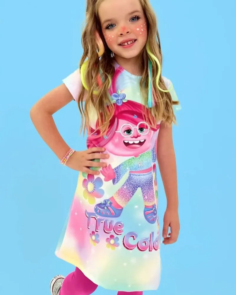 Vestido Trolls True Colors
